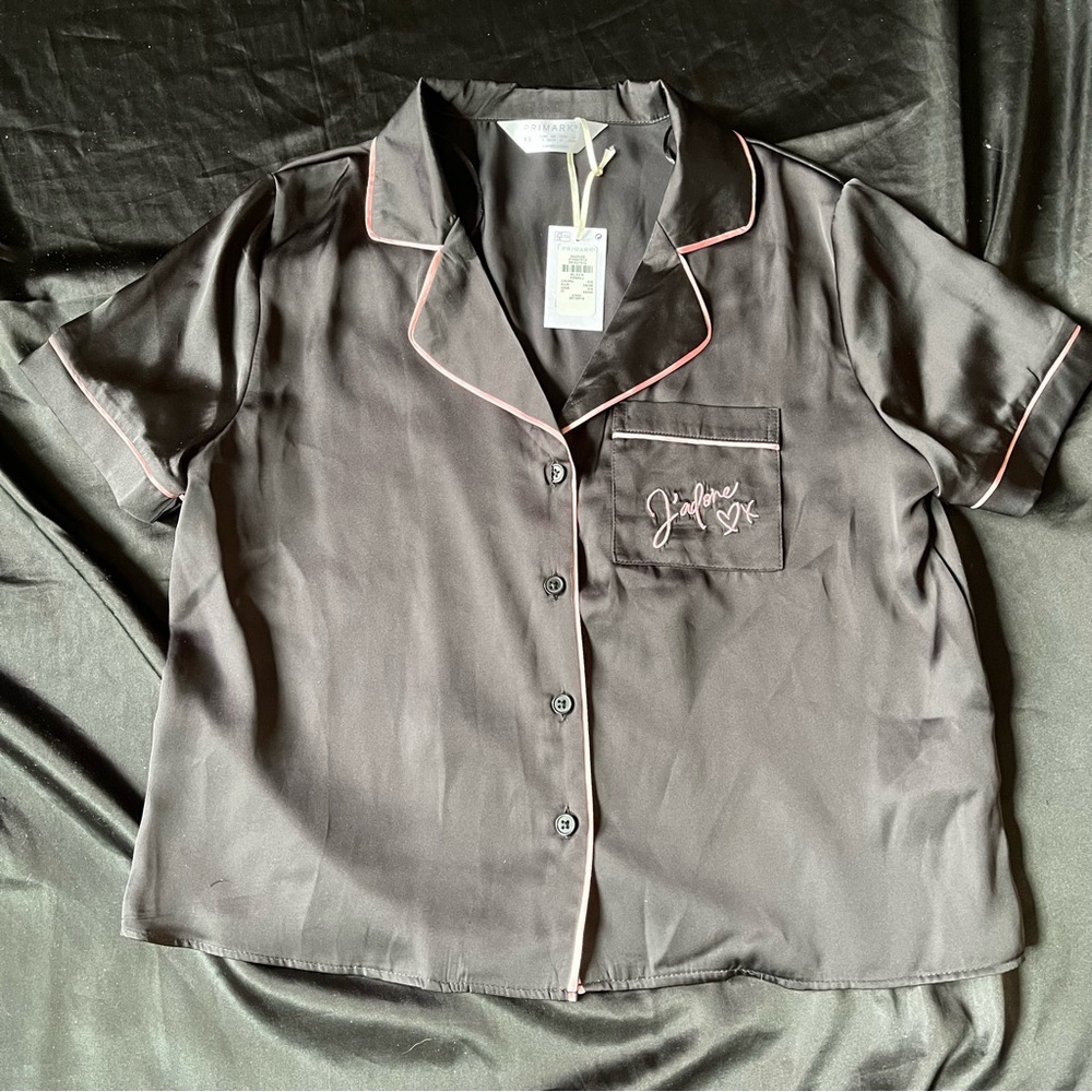 Primark Satin PJ Blouse Size XS